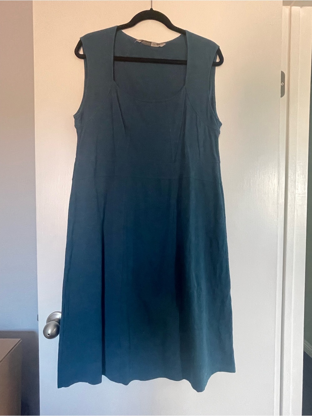 Athleta Vintage Sleeveless Teal A-Line Midi Dress